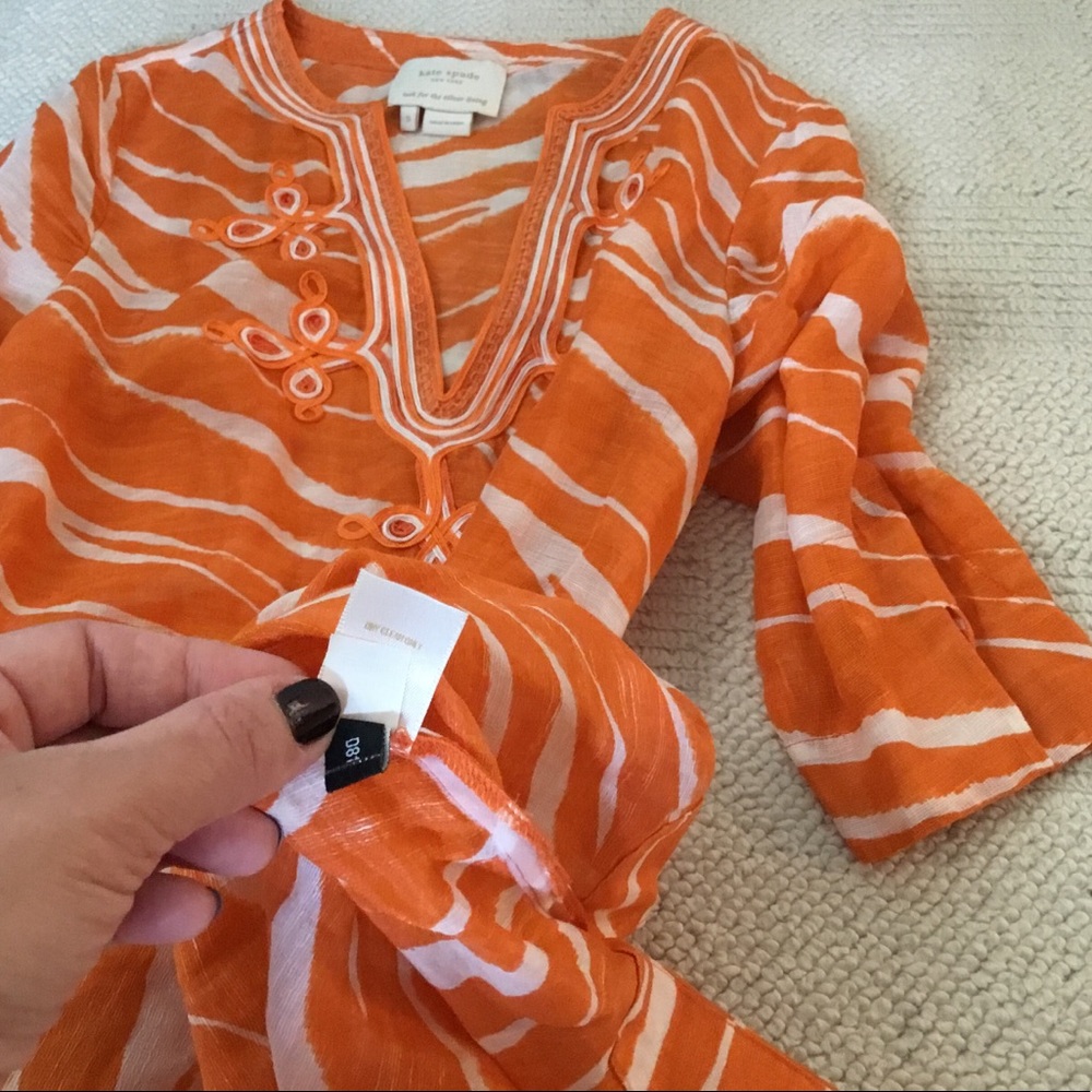 Orange Amedee Tunic/Cover Up/Sarong - Picture 5 of 6